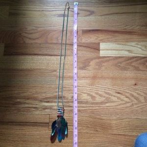 T&J Designs Jewelry - Crystal Tassel and Feather Necklace T&J Designs Jewelry - Crystal Tassel and Feather Necklace